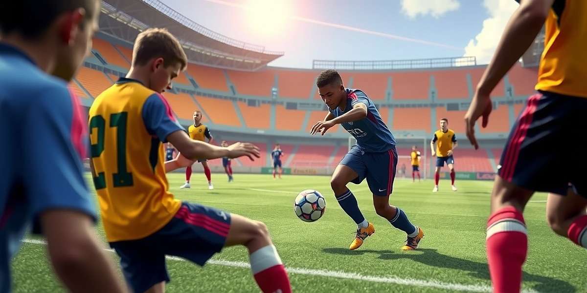 Goa Upcoming Soccer Stars - Gameplay Screenshot Goa Upcoming Soccer Stars gameplay showing young footballers in training at a Goan academy