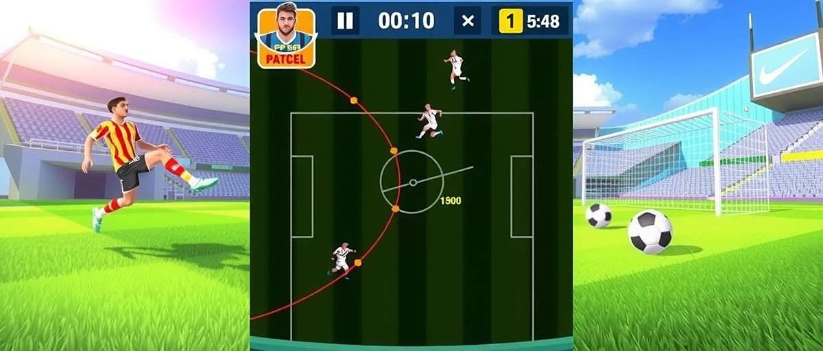 Goa Upcoming Soccer Stars - Gameplay Controls Goa Upcoming Soccer Stars gameplay showing the control system and player movements